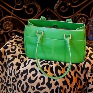 Vintage Lime Green Leather Bag